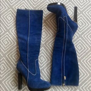 D Squared Suede Heel Boots, Blue